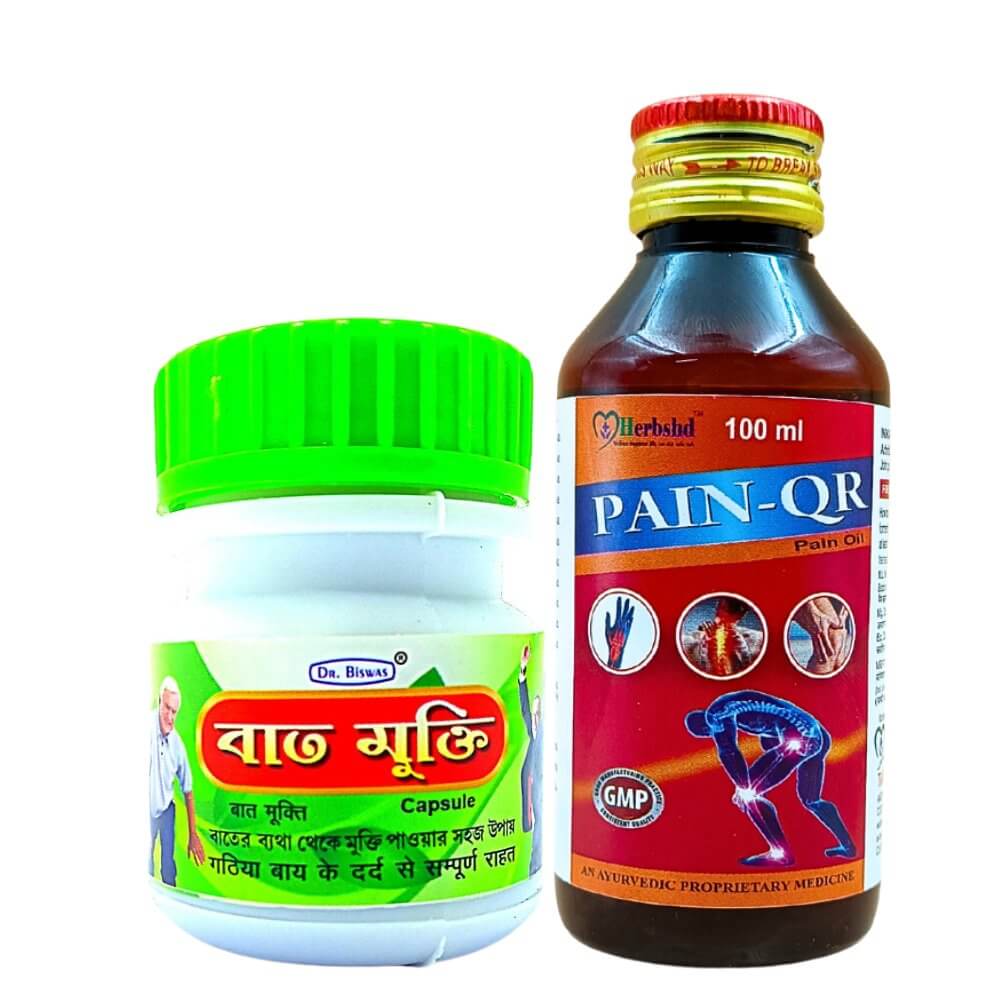 Ayurvedic Bat Mukti 30 Capsule And Pain - QR Oil 100ml - HEALTH AIM PHARMACY