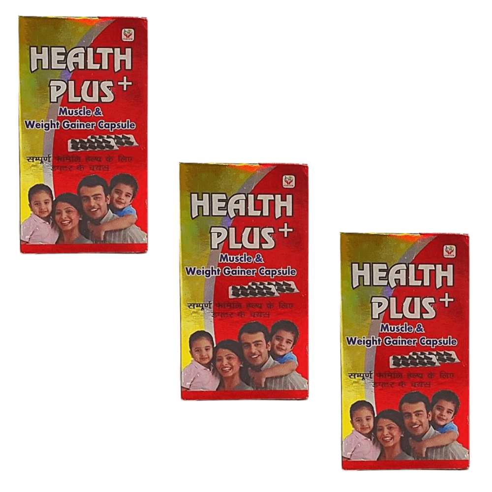 Ayurvedic Best Weight Gain Health Plus 50 Capsule (Pack Of 3) - HEALTH AIM PHARMACY