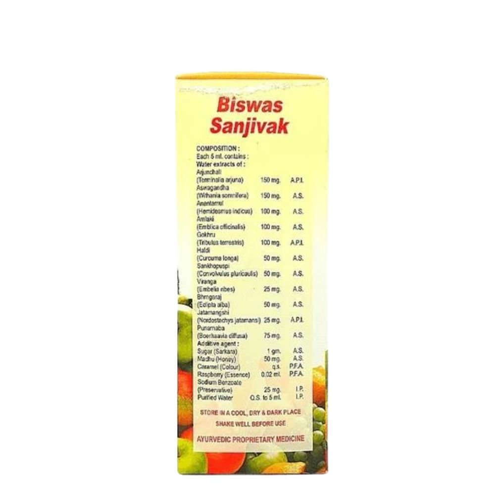 Ayurvedic Biswas Sanjivak Syrup 450ml.(pack of 2) - HEALTH AIM PHARMACY