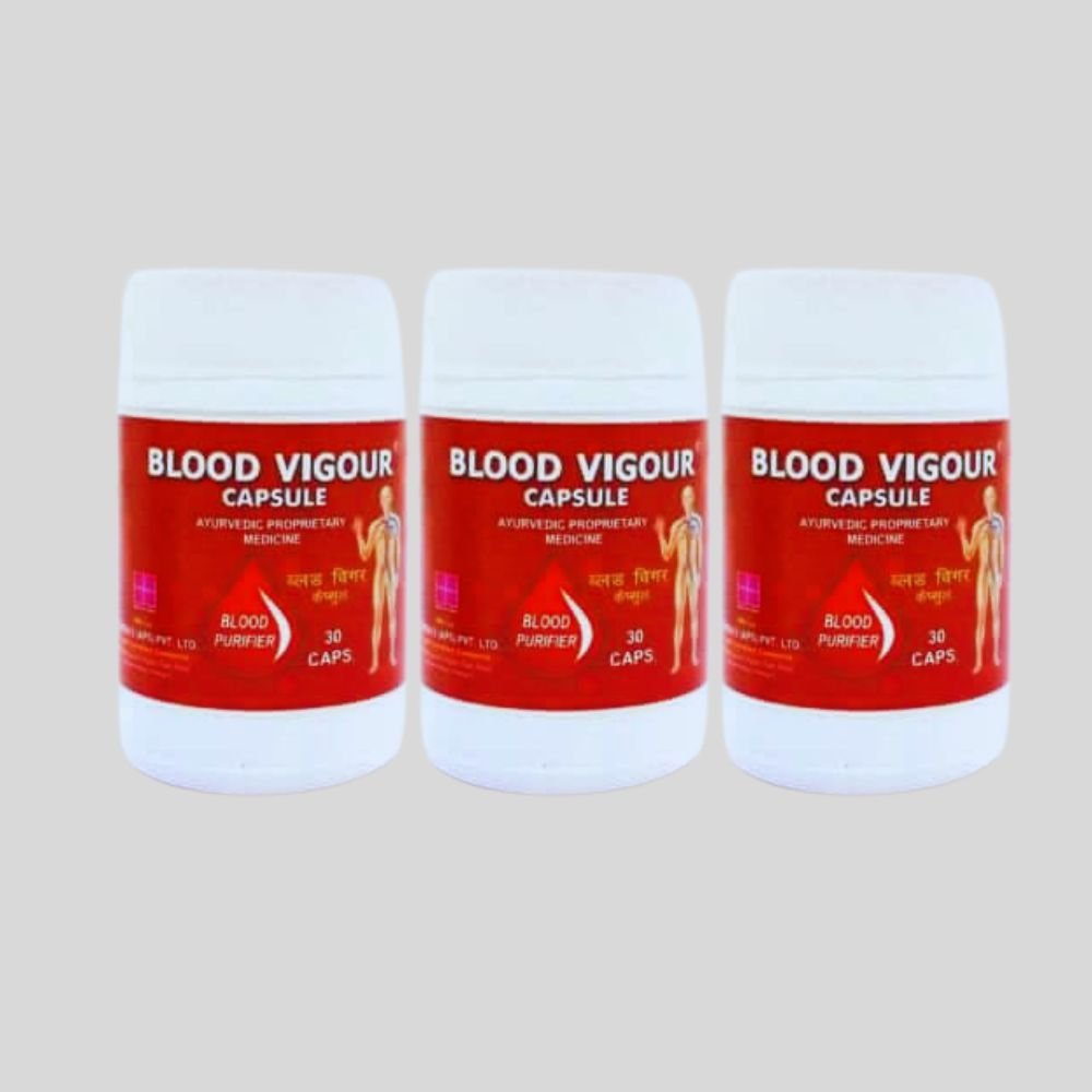 Ayurvedic Blood Vigour Capsule for Acne and Fungal Infection.(pack of 2) - HEALTH AIM PHARMACY