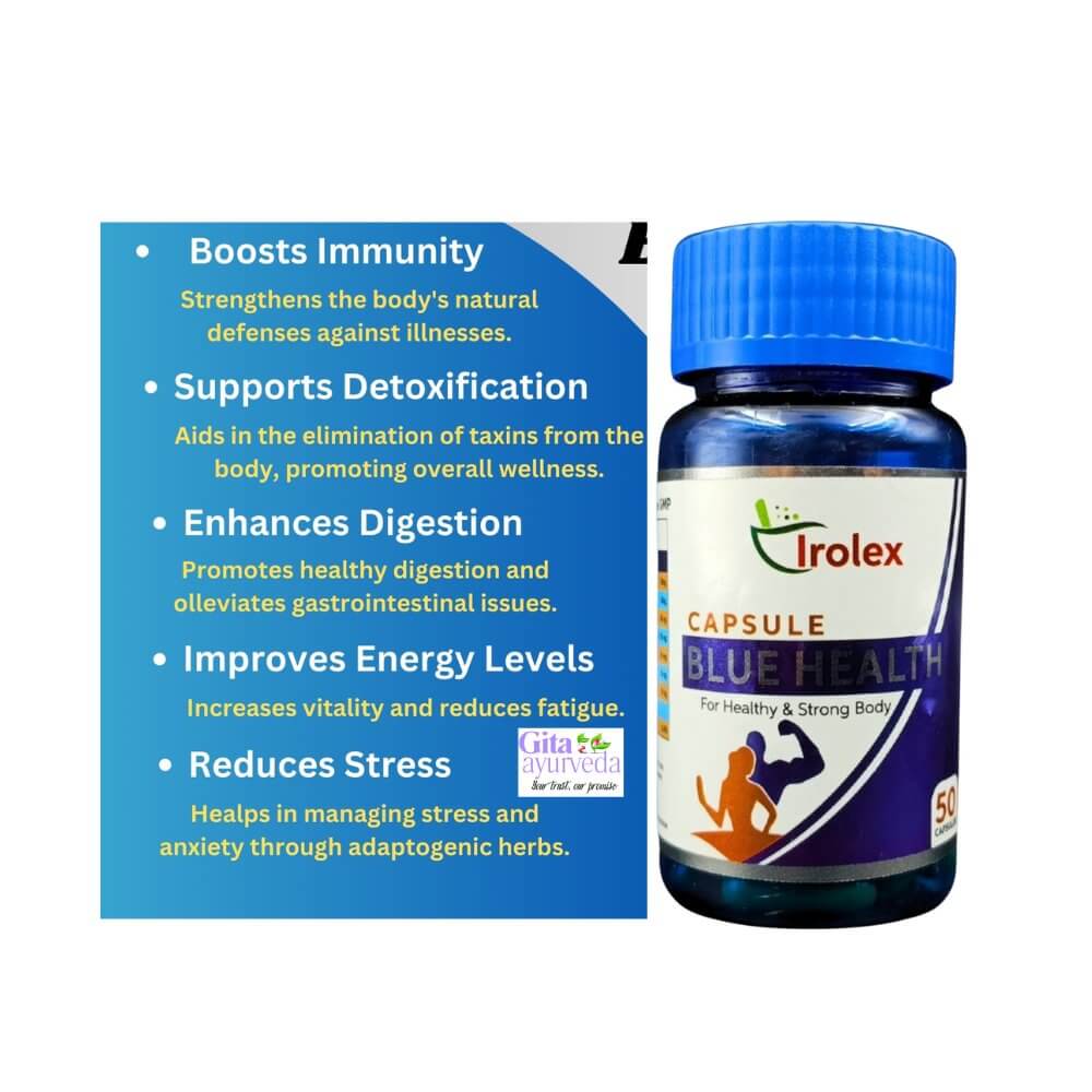 Ayurvedic Blue Health Capsule For Healthy & Storng Body (Pack Of 2) - HEALTH AIM PHARMACY