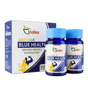 Ayurvedic Blue Health Capsule | For Healthy & Strong Body | 50Caps | Pack Of 2 - HEALTH AIM PHARMACY