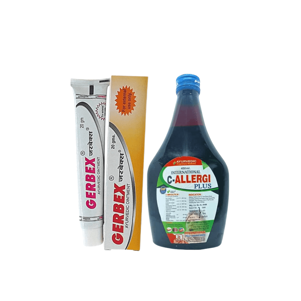 Ayurvedic C - Allergi Plus Syrup & Garbex Ointment (Combo ) - HEALTH AIM PHARMACY