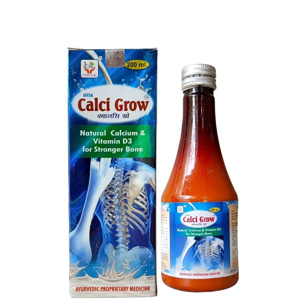 Ayurvedic CALCI GROW Syrup 200 ml (pack of 3) - HEALTH AIM PHARMACY