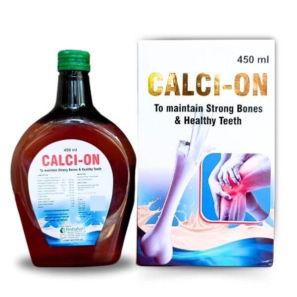 Ayurvedic CALCI - ON Syrup for Calcium 450ML. (pack of 2) - HEALTH AIM PHARMACY