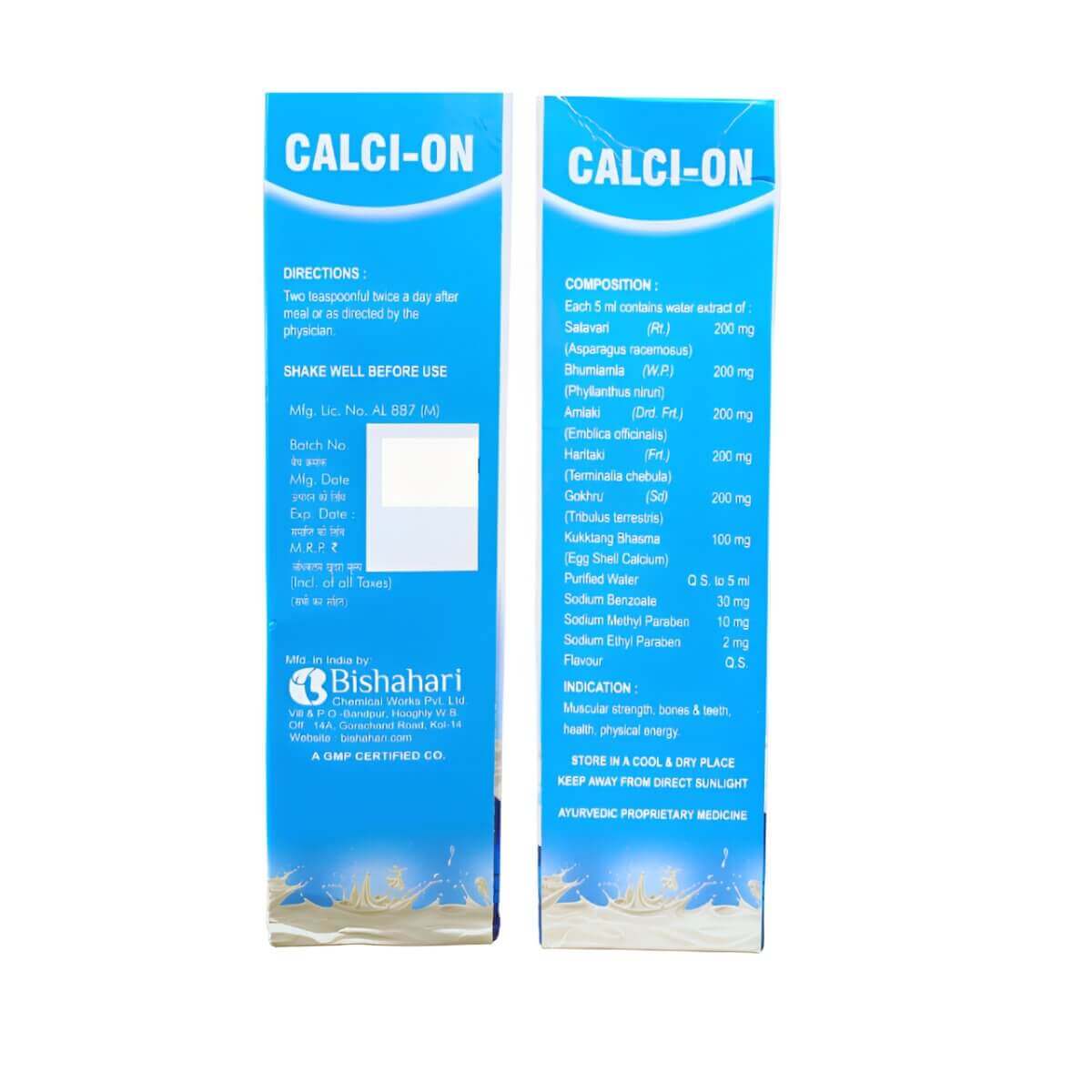 Ayurvedic CALCI - ON Syrup for Calcium (pack of 2) - HEALTH AIM PHARMACY