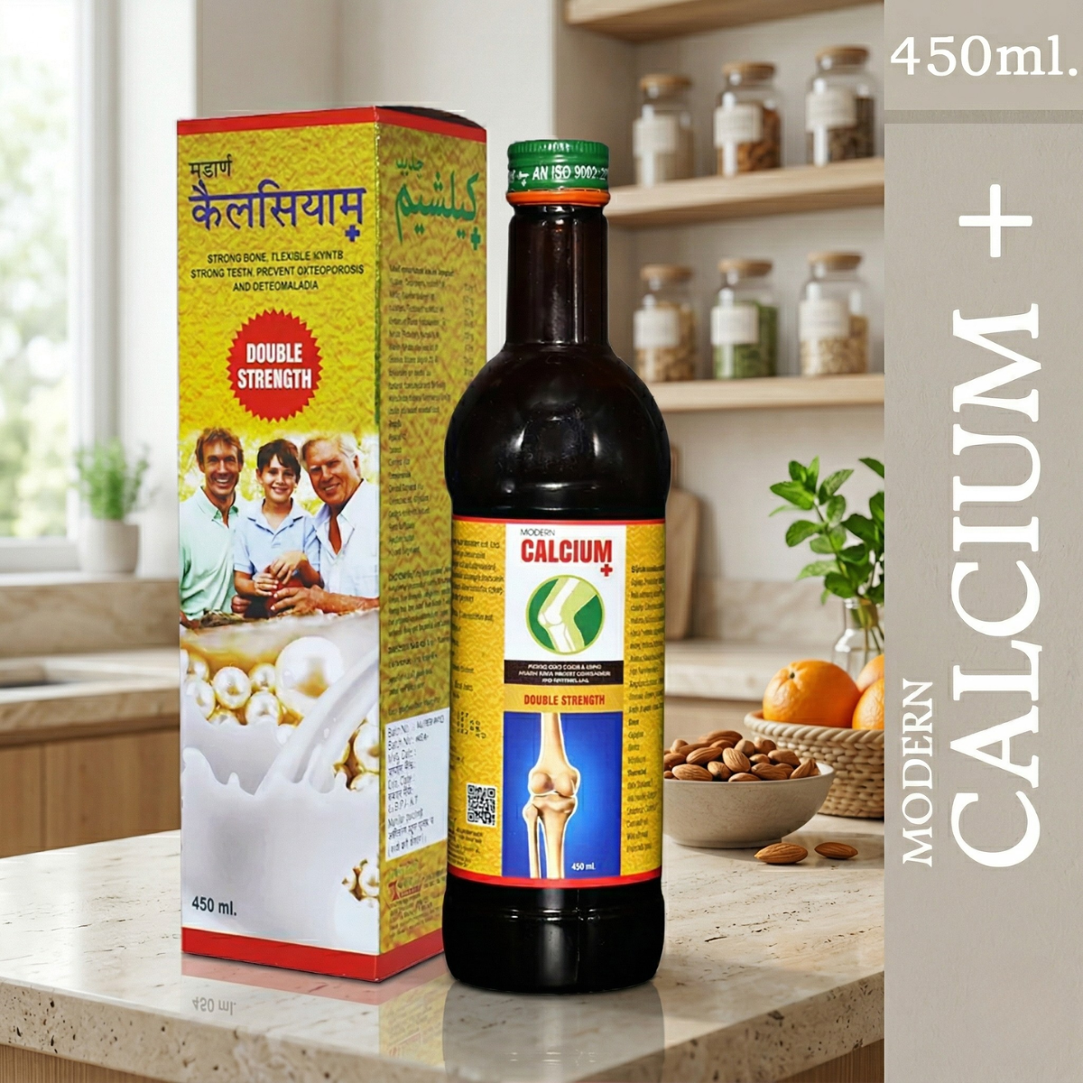 Ayurvedic Calcium+ Tonic & Calcibone Capsule Combo | 450ml + 50Caps | Combo Pack - HEALTH AIM PHARMACY