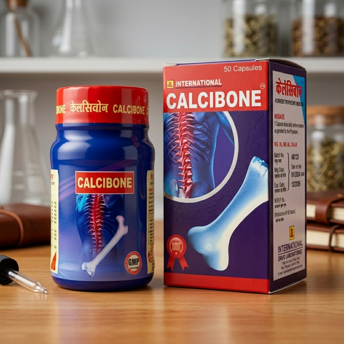 Ayurvedic Calcium+ Tonic & Calcibone Capsule Combo | 450ml + 50Caps | Combo Pack - HEALTH AIM PHARMACY