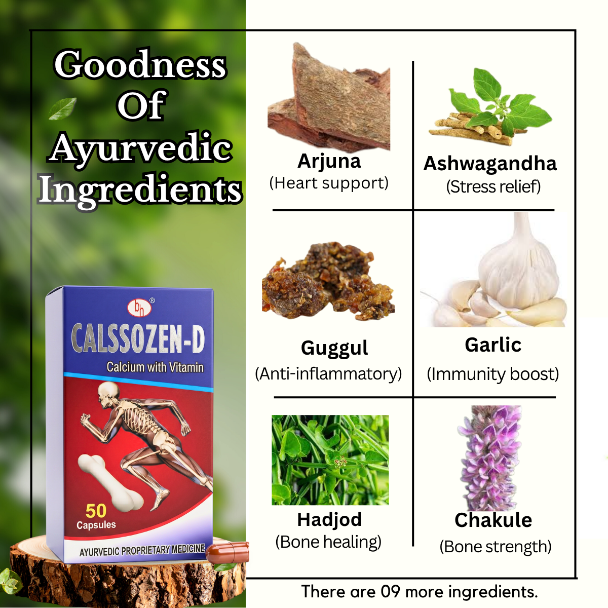 Ayurvedic Calssozen - D Capsule – Herbal Calcium Supplement for Bone & Teeth Support - HEALTH AIM PHARMACY