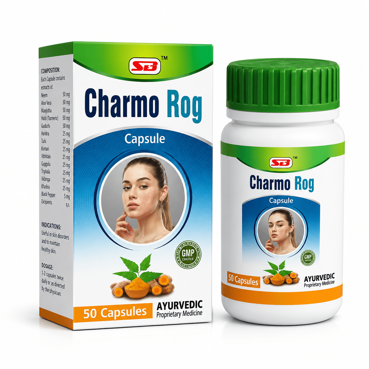 Ayurvedic Charmo Rog 50 Capsules - HEALTH AIM PHARMACY