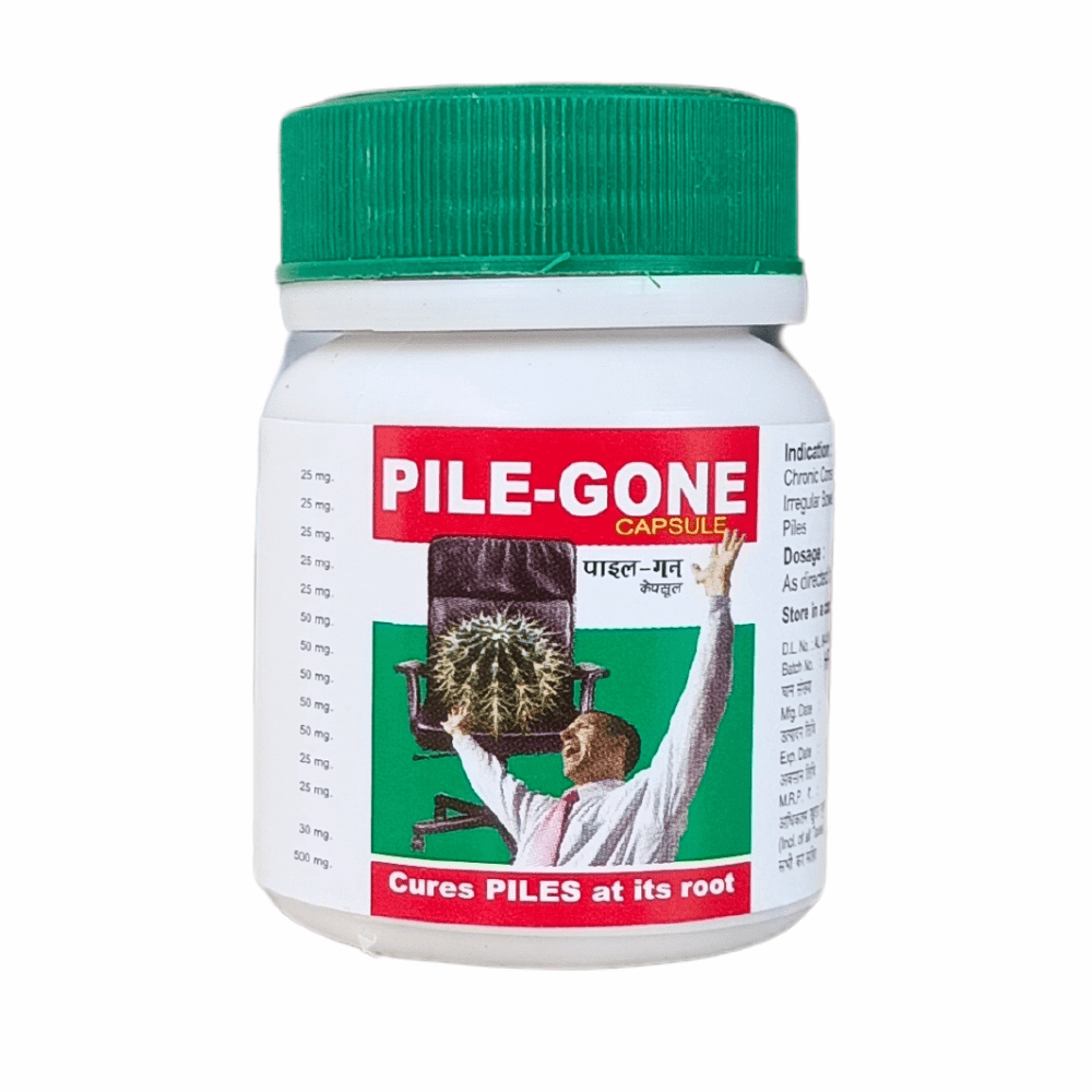 Ayurvedic Cure Hemorrhoids Pile - Gone Capsule (Pack Of 3) - HEALTH AIM PHARMACY