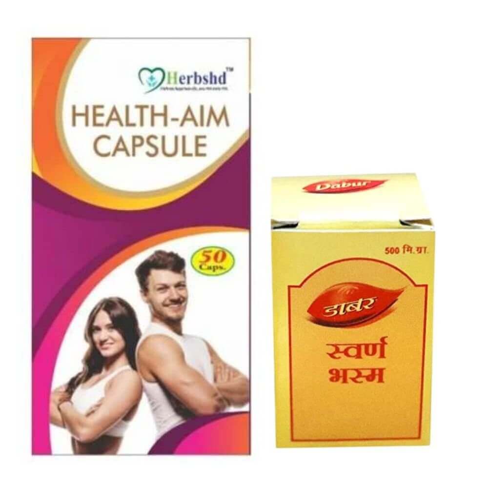 Ayurvedic Dabur Swarna Bhasma & Health aim capsule (combo pack) - HEALTH AIM PHARMACY