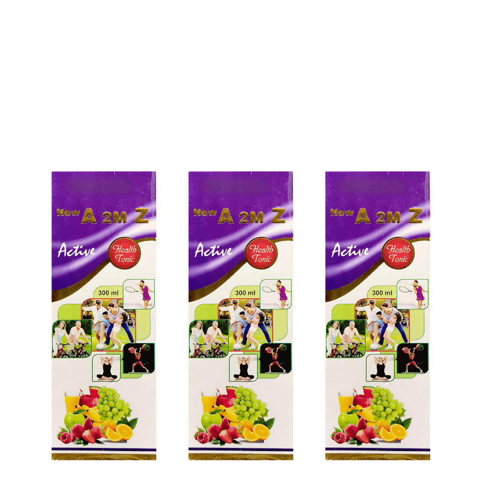 Ayurvedic Daily Health Supplement New A 2M Z Active Health Tonic 300ml ( Pack Of 3 ) - HEALTH AIM PHARMACY