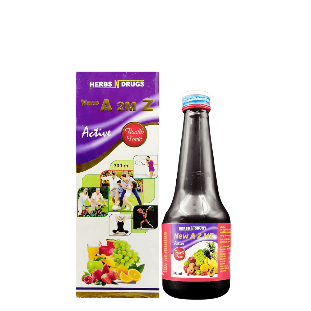 Ayurvedic Daily Health Supplement New A 2M Z Active Health Tonic 300ml ( Pack Of 3 ) - HEALTH AIM PHARMACY