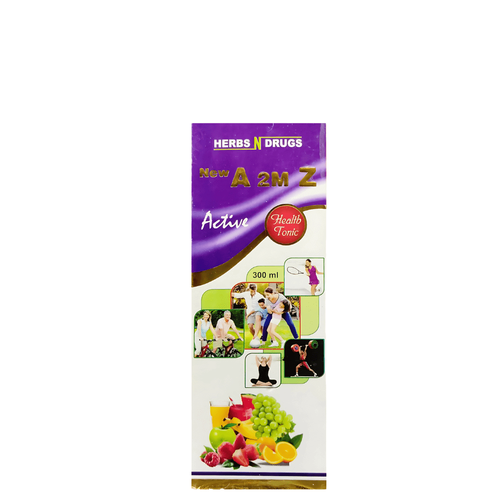 Ayurvedic Daily Health Supplement New A 2M Z Active Health Tonic 300ml ( Pack Of 3 ) - HEALTH AIM PHARMACY