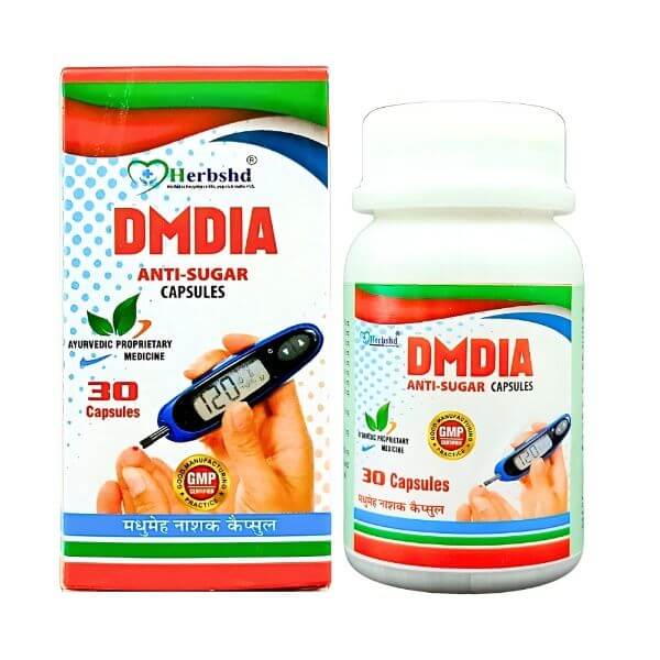 Ayurvedic DMDIA Anti - Sugar capsules For diabeties - HEALTH AIM PHARMACY