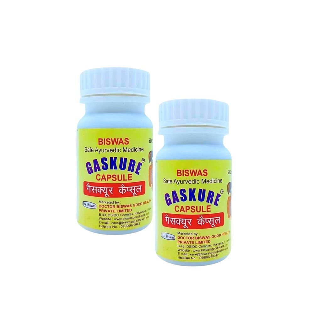 Ayurvedic Dr. Biswas Gaskure Capsule 50'caps (pack of 3) - HEALTH AIM PHARMACY