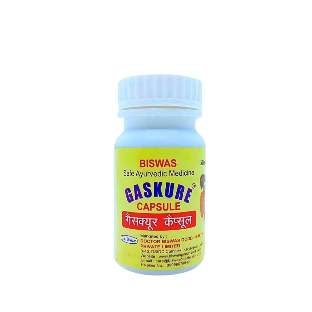 Ayurvedic Dr. Biswas Gaskure Capsule 50'caps (pack of 3) - HEALTH AIM PHARMACY
