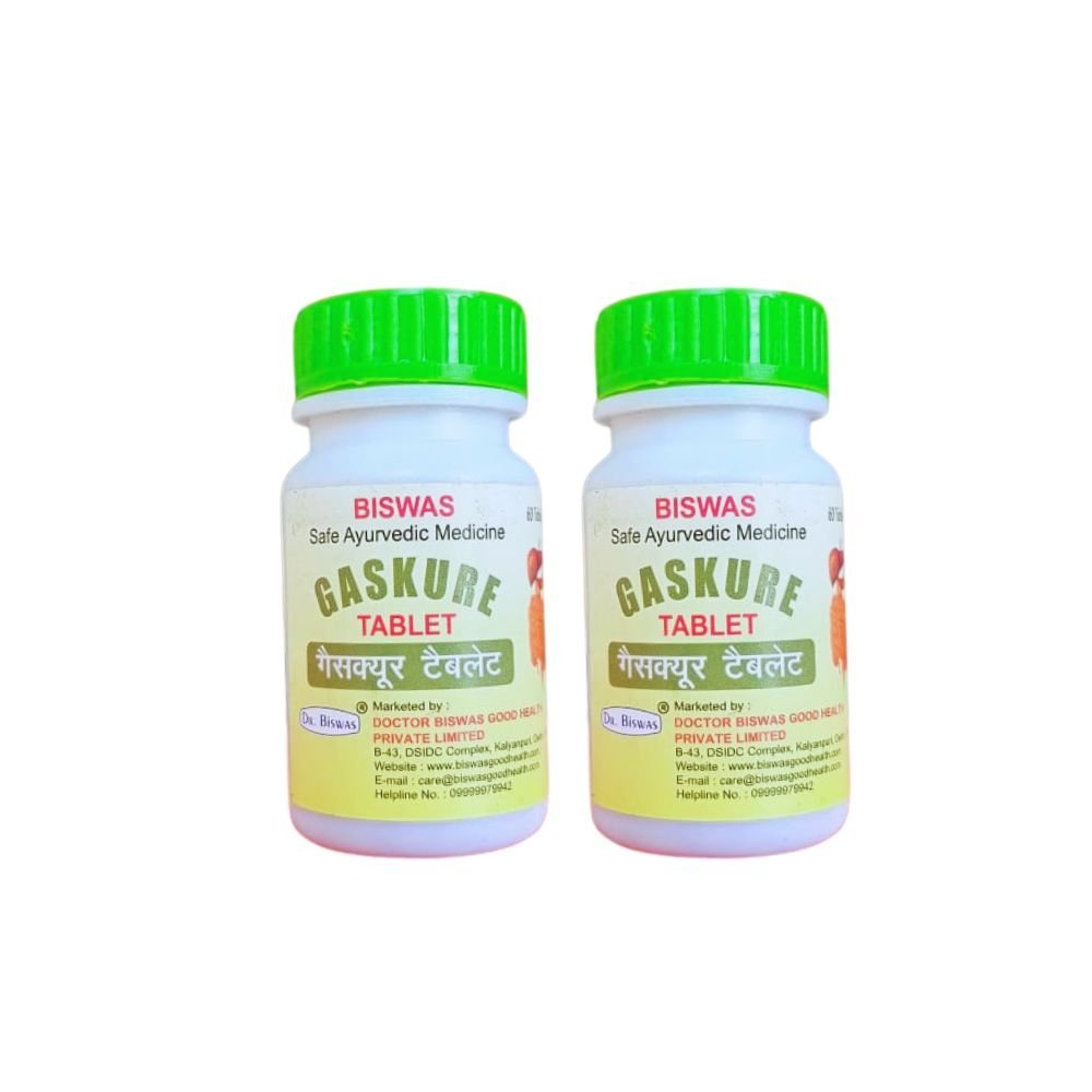 Ayurvedic Dr.Biswas Gaskure 60 Tablet (Pack Of 3) - HEALTH AIM PHARMACY