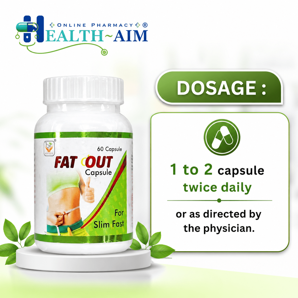 AYURVEDIC FAT OUT 60 CAPSULES - HEALTH AIM PHARMACY