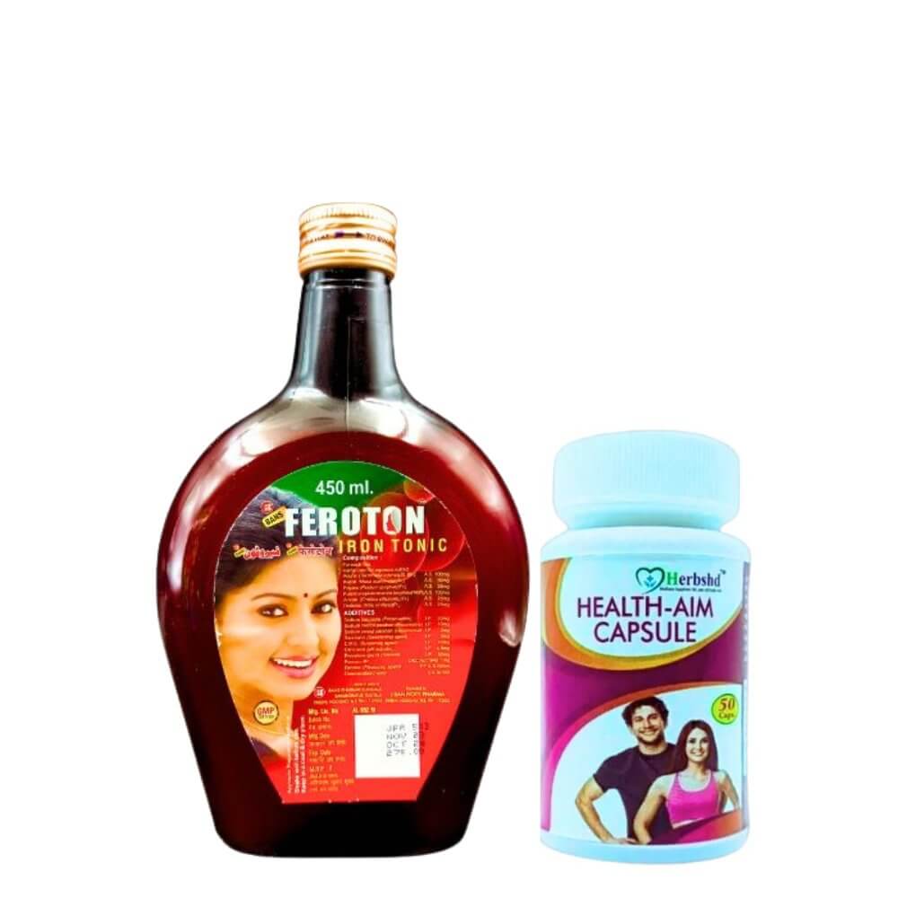 Ayurvedic Feroton Iron Tonic & Health - Aim Capsule (Combo Pack) - HEALTH AIM PHARMACY