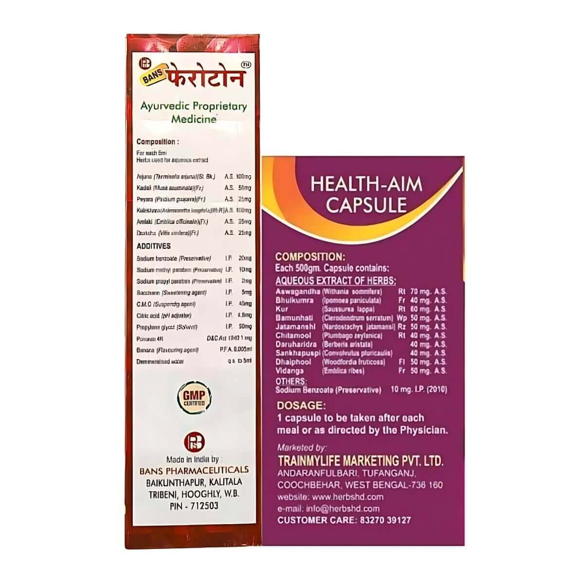 Ayurvedic Feroton Iron Tonic & Health - Aim Capsule Increases immunity - HEALTH AIM PHARMACY