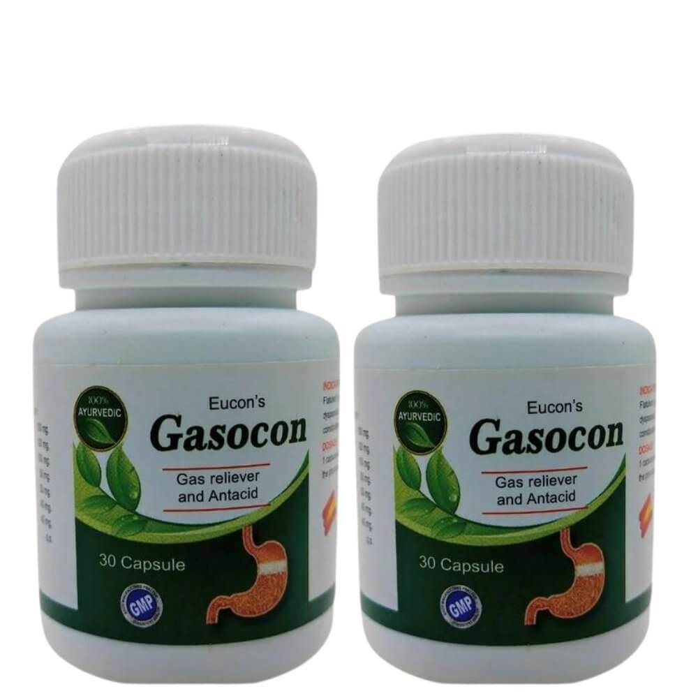 Ayurvedic Gas Reliver And Antacid Gasocon 30 Capsule ( pack of 3 ) - HEALTH AIM PHARMACY