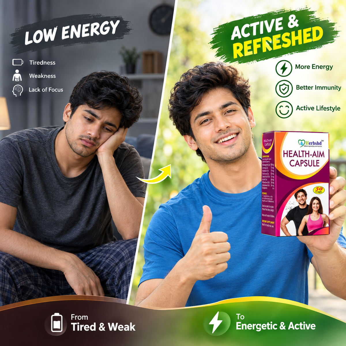 Ayurvedic Gasaram Capsule Pack of 2 + Get Health Aim Capsule FREE - HEALTH AIM PHARMACY