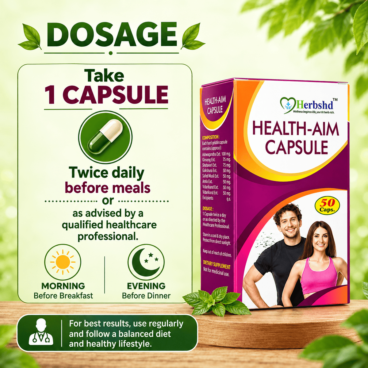 Ayurvedic Gasaram Capsule Pack of 2 + Get Health Aim Capsule FREE - HEALTH AIM PHARMACY