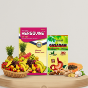 Ayurvedic Gasaram Capsules + Herbovine Tonic | 30Caps + 450ml | combo Pack - HEALTH AIM PHARMACY