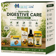 Ayurvedic Gastodin Tablet and Laxogin Powder & Maha Shakti Salsa Tonic Combo | 60Tabs + 100gm + 450ml | Combo Pack - HEALTH AIM PHARMACY