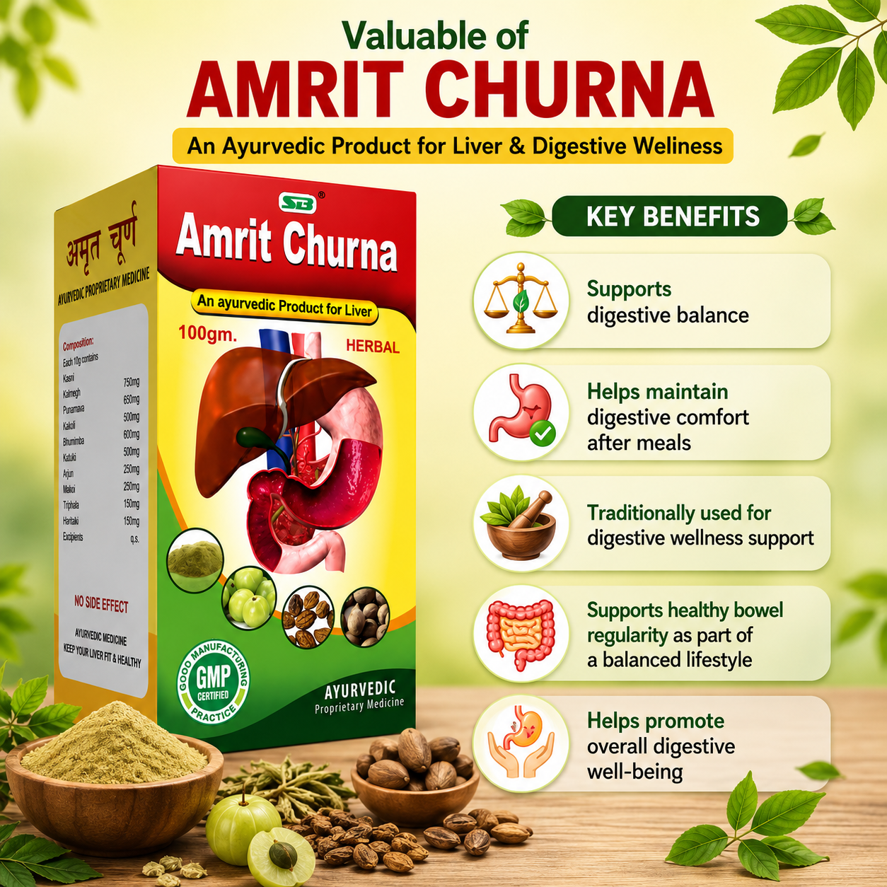 Ayurvedic Gastric Combo Kit : Gasaram Capsule + Amrit Churna + Gasobelin Syrup | 30Caps + 100gm + 200ml - HEALTH AIM PHARMACY