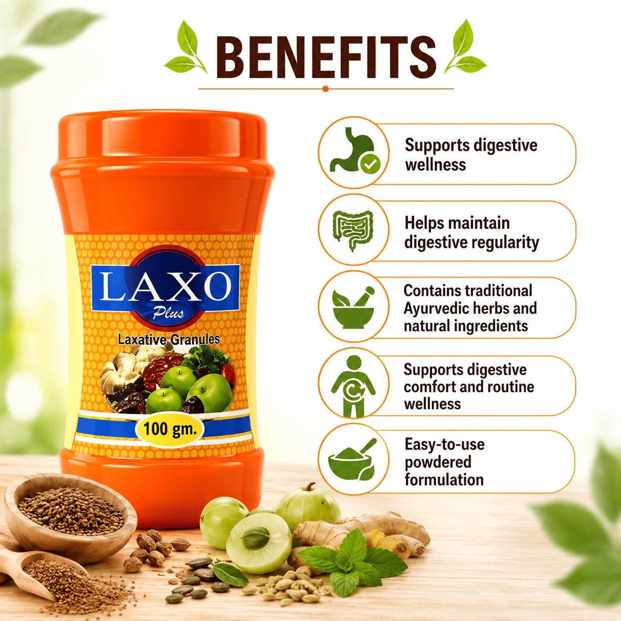 Ayurvedic Gastric Combo Kit: Gasaram Capsule + Laxo Plus Laxative Churna + Hozmizyme Tonic | 30Caps + 100gm +450ml - HEALTH AIM PHARMACY