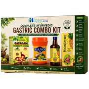 Ayurvedic Gastric Combo Kit: Gasaram Capsule + Laxo Plus Laxative Churna + Hozmizyme Tonic | 30Caps + 100gm +450ml - HEALTH AIM PHARMACY