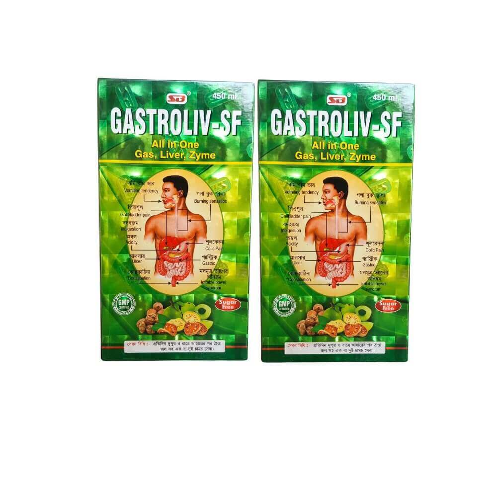 Ayurvedic Gastroliv - SF Tonic & Relieves Sonstipation (Pack of 2) - HEALTH AIM PHARMACY