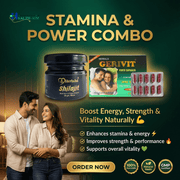 Ayurvedic Gerivit Forte Capsules + Shilajit Resin | 10Caps + 20gm | Combo Pack - HEALTH AIM PHARMACY