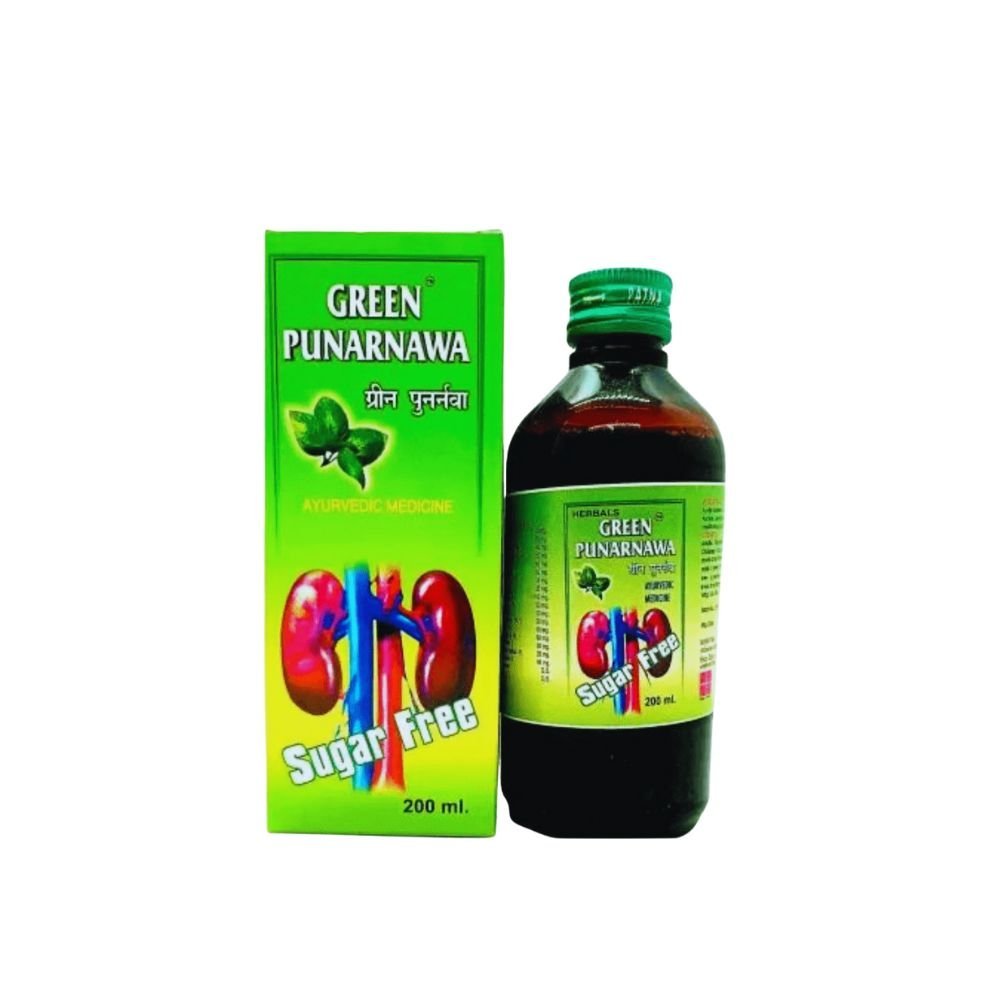 Ayurvedic Green Punarnawa Syrup 200ml (pack of 4) - HEALTH AIM PHARMACY
