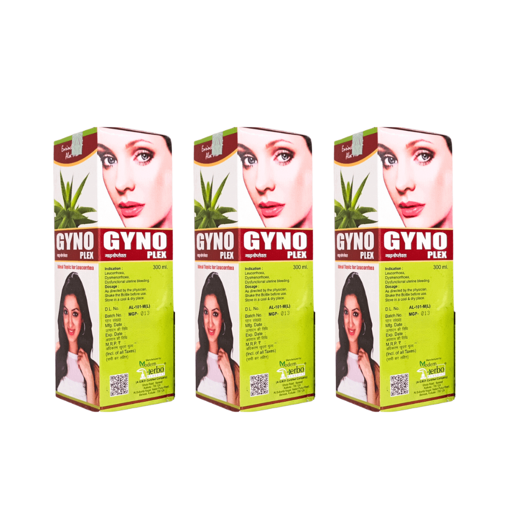 Ayurvedic Gyno Plex Tonic 300 ml( Pack of 3) - HEALTH AIM PHARMACY