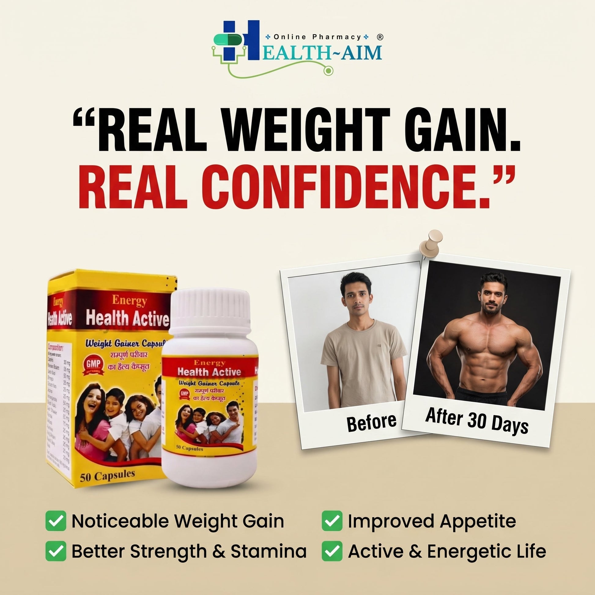 Ayurvedic Health Active Capsule – Daily Energy & Wellness Support | pack of 3 - HEALTH AIM PHARMACY