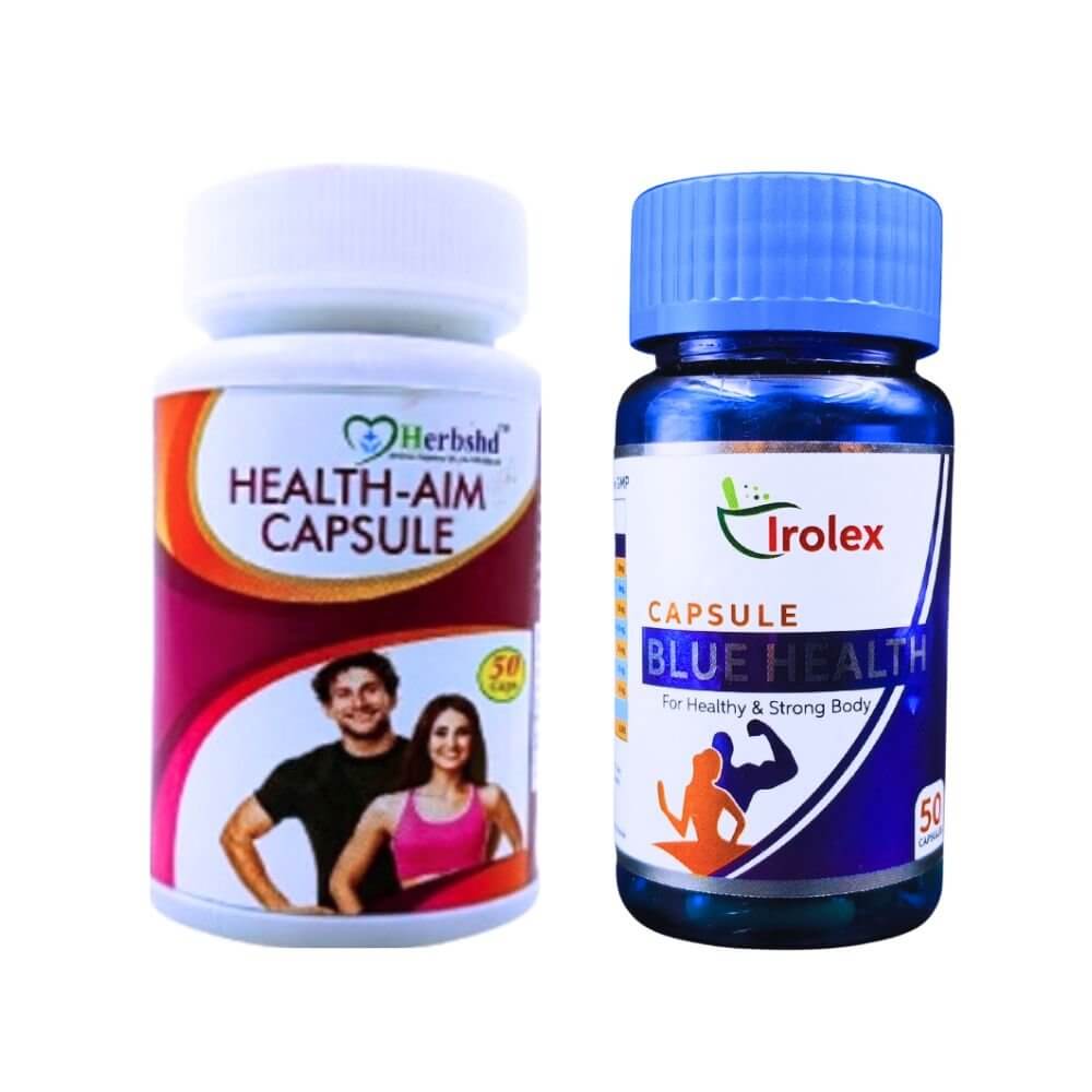 Ayurvedic Health Aim capsule & Blue Health for body building (combo) - HEALTH AIM PHARMACY