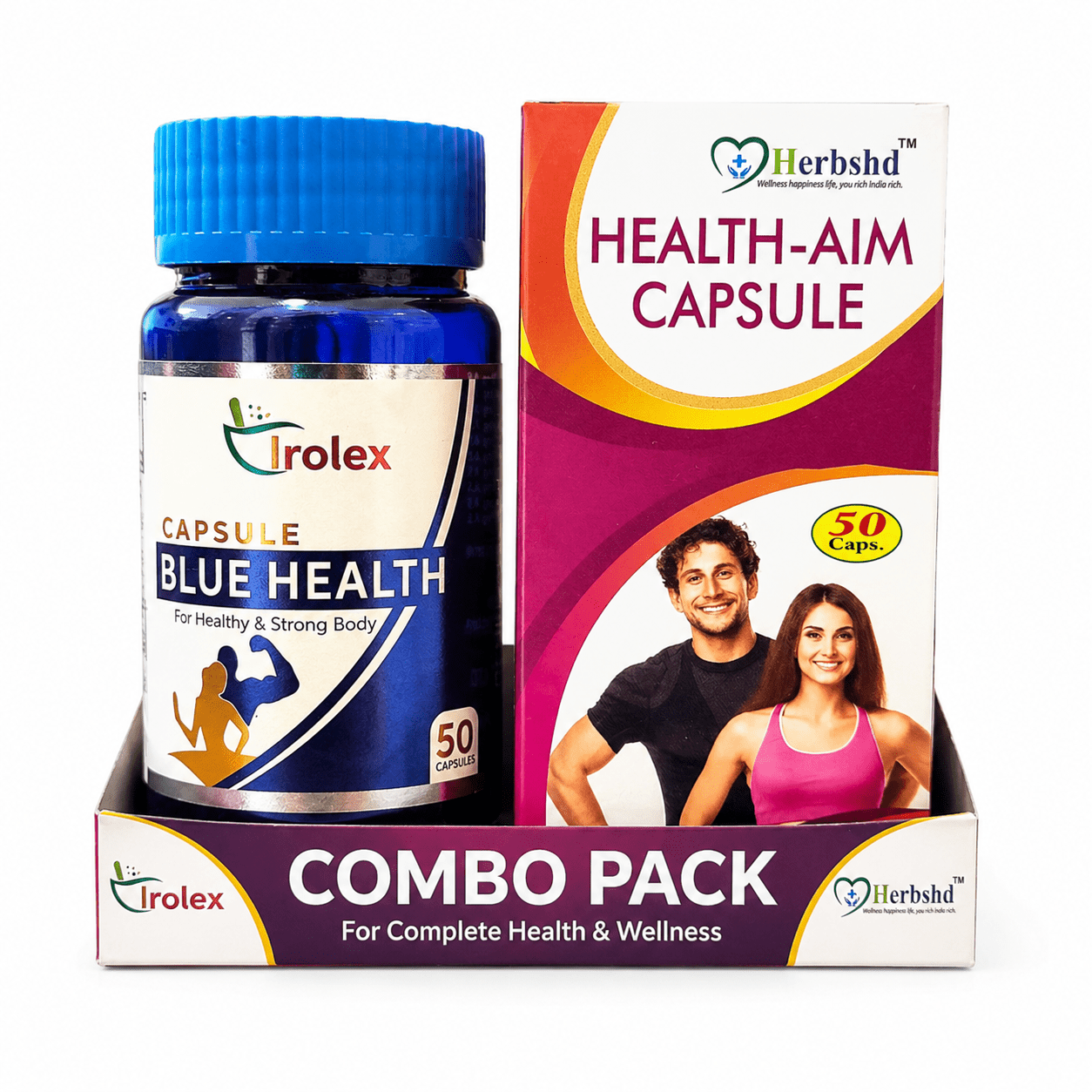 Ayurvedic Health Aim capsule & Blue Health for body building (combo) - HEALTH AIM PHARMACY