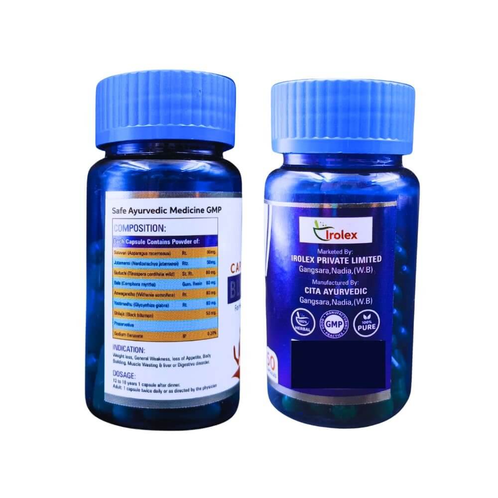 Ayurvedic Health Aim capsule & Blue Health for body building (combo) - HEALTH AIM PHARMACY