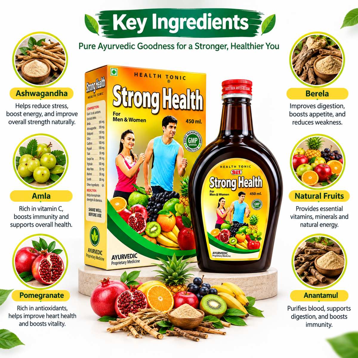 Ayurvedic Health Aim Capsule Pack of 2 + Get Strong Health Tonic FREE - HEALTH AIM PHARMACY