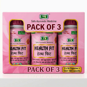 Ayurvedic Health Fit Capsules | Herbal Supplement for Energy, Immunity & Weight Management | Supports Metabolism, Digestion & Overall Wellness | Men & Women | Pack of 3 - HEALTH AIM PHARMACY