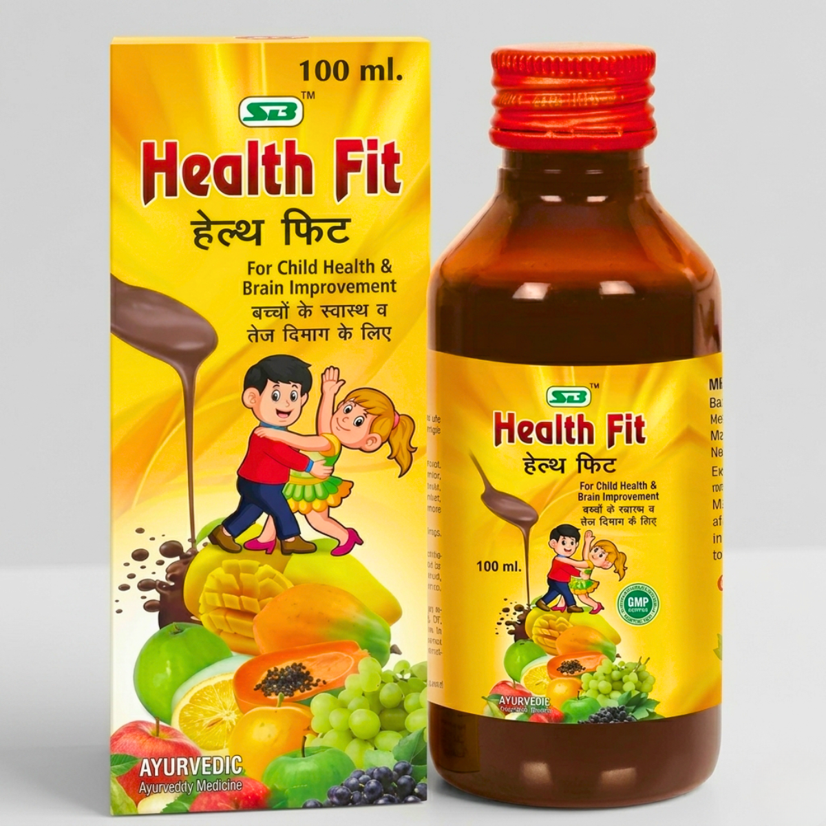 Ayurvedic Health Fit syrup pack of 2 & Protivita Protin Powder Combo | 100ml + 200gm | Combo Pack - HEALTH AIM PHARMACY