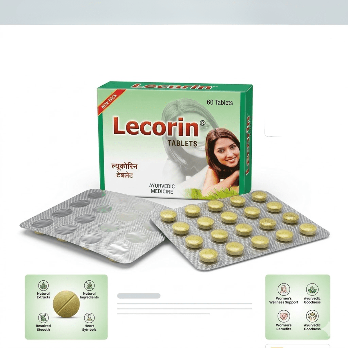 Ayurvedic Hem Swasth Tonic & Lecorin Tablet Women's Combo | 300ml + 60Tabs | Combo Pack - HEALTH AIM PHARMACY