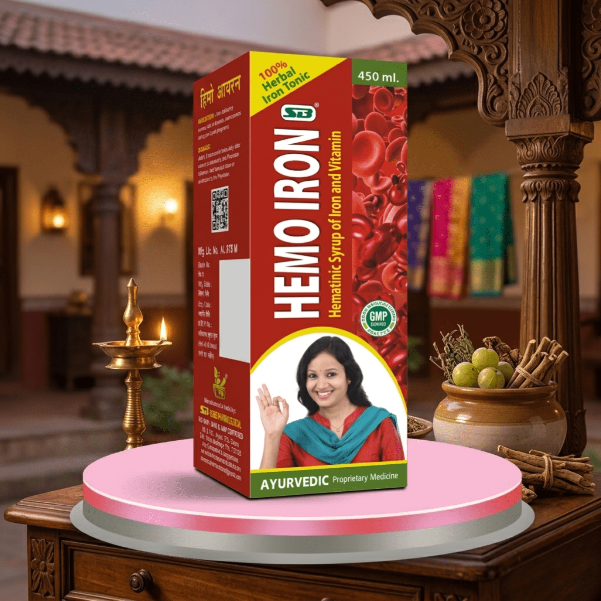 AYURVEDIC HEMO IRON TONIC 450ML + SKINROG CAPSULE 30CAPS | COMBO PACK - HEALTH AIM PHARMACY