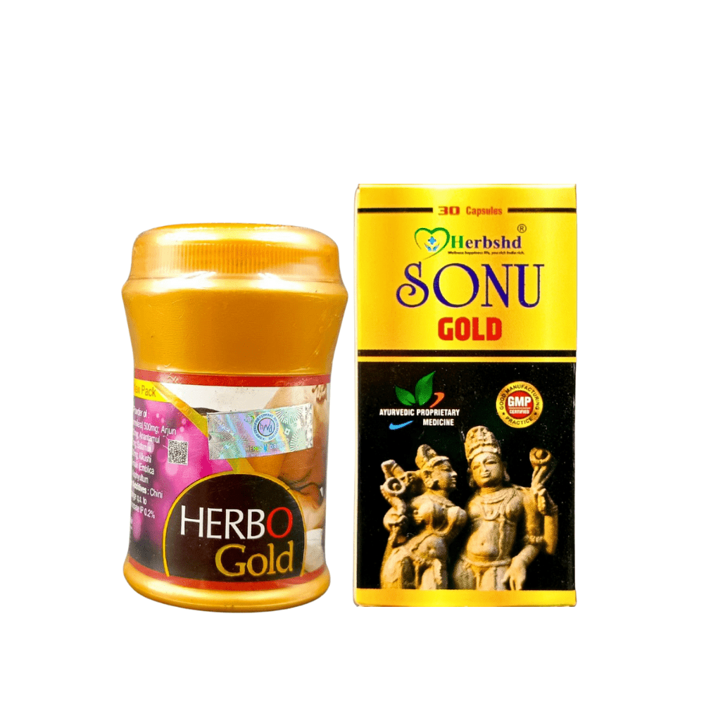 Ayurvedic Herbo Gold Powder & Sonu Gold Capsule (Combo Pack) - HEALTH AIM PHARMACY