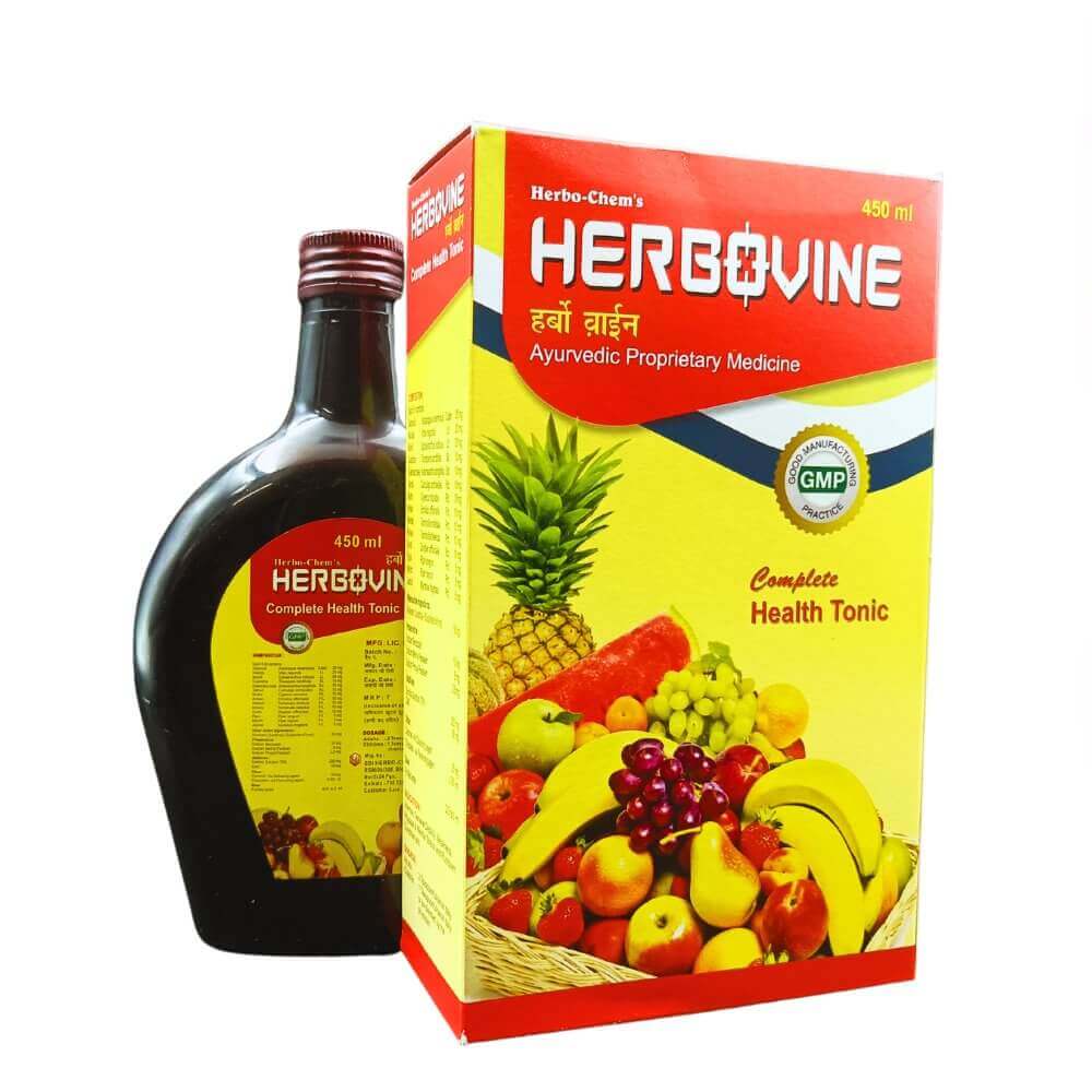 Ayurvedic HERBOVINE syrup 450ml (pack of 3) - HEALTH AIM PHARMACY