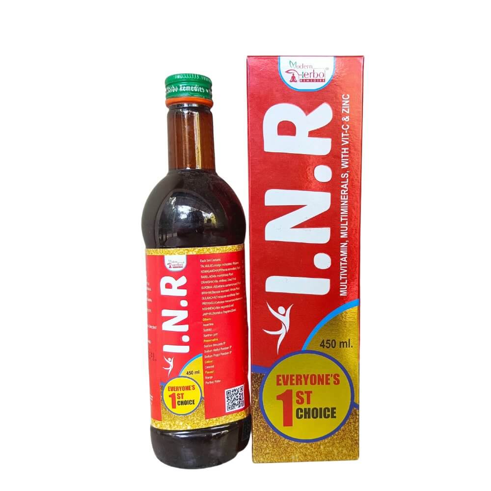 Ayurvedic I. N. R Syrup 450ml ( pack of 2 - HEALTH AIM PHARMACY